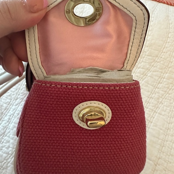 Vintage Coach Gallery Pocket Satchel Bag - Pink & White - Picture 10 of 16